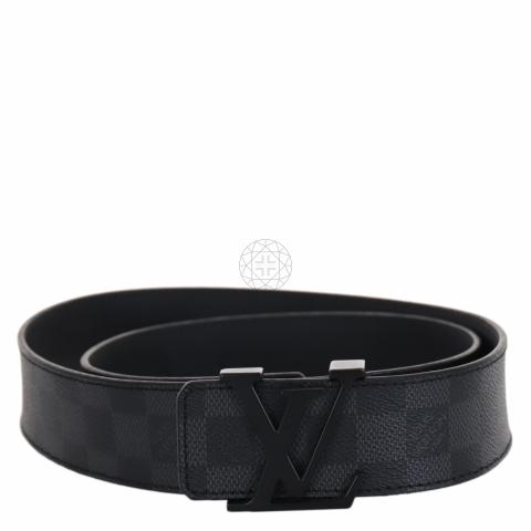 Louis vuitton belt initiales best sale damier graphite